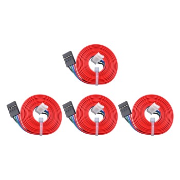 4pcs Stappenmotor 4 draden 1m kabel met pitch connector