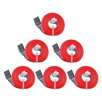 6pcs Stappenmotor 4 draden 1m kabel met pitch connector 6pcs Stappenmotor 4 draden 1m kabel met pitch connector