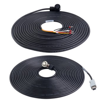 10m(393,7") motor- en encoder-kabel met connectorenset voor 17-bit servomotor serie A6 en A6H