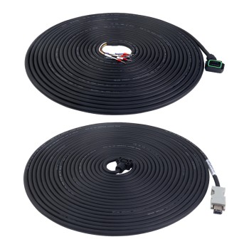 10m(393.7") Motor- en Encoderkabel met connectorenkit voor A6-serie 17-bits servomotor met rem