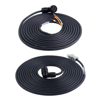 5m(196,85") motor- en encoder-kabel met connectorenset voor 17-bit servomotor serie A6 en A6H