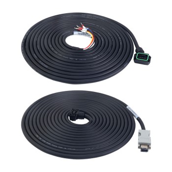 5m(196.85") Motor- en Encoderkabel met connectorenkit voor A6-serie 17-bits servomotor met rem