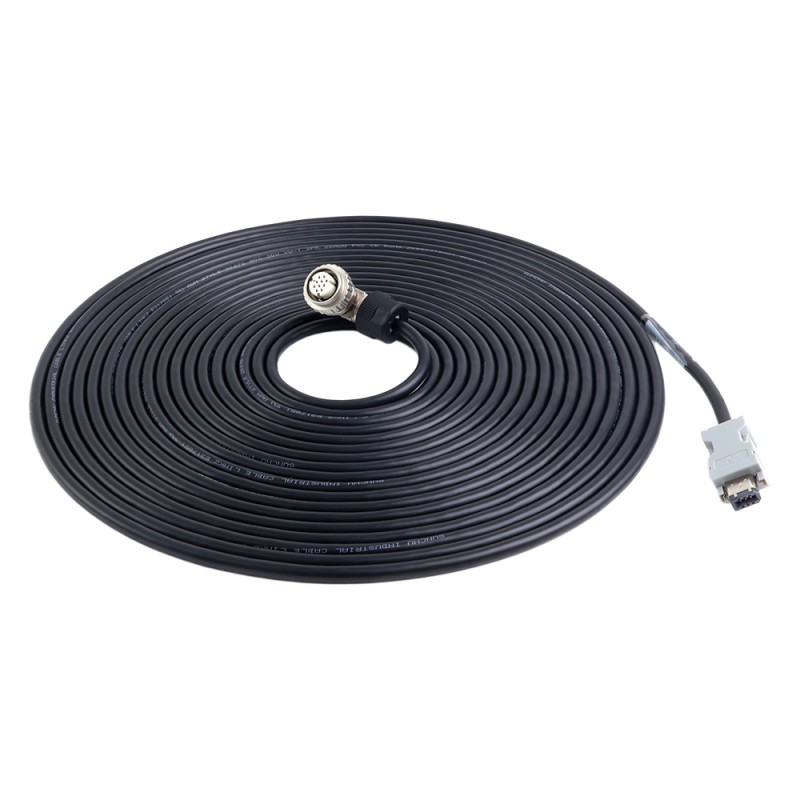 10m(393,7") motor- en encoder-kabel met connectorenset voor 17-bit servomotor serie A6 en A6H met rem - A6-10MB-10E-B | StepperOnline