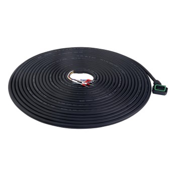 10m(393,7") motorkabel met connector voor A6-serie 17-bit servomotor met rem