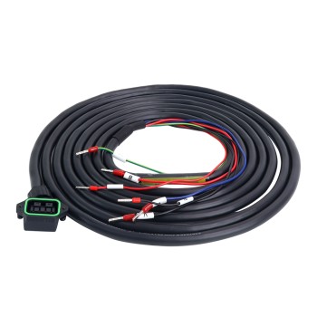 3m(118,11") 4-pins motorverlengkabel met connector voor T6-serie 23-bit servomotor met rem