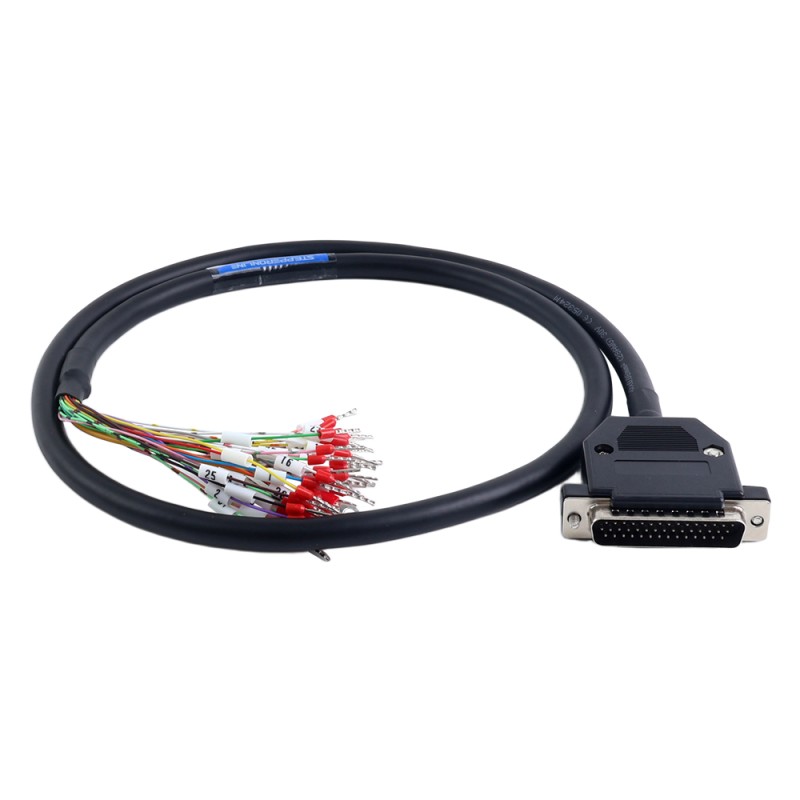 1m (39,37) DB44 mannelijke naar kale, zeer flexibele afgeschermde kabel D-SUB 44-pins connector naar enkele kabel met terminal - DB44-1M | StepperOnline