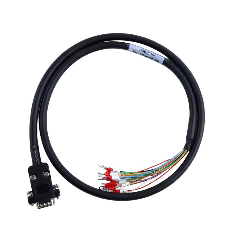 1m (39,37") HDB15 mannelijke naar kale, zeer flexibele afgeschermde kabel D-SUB 15-pins connector - HDB15-1M | StepperOnline