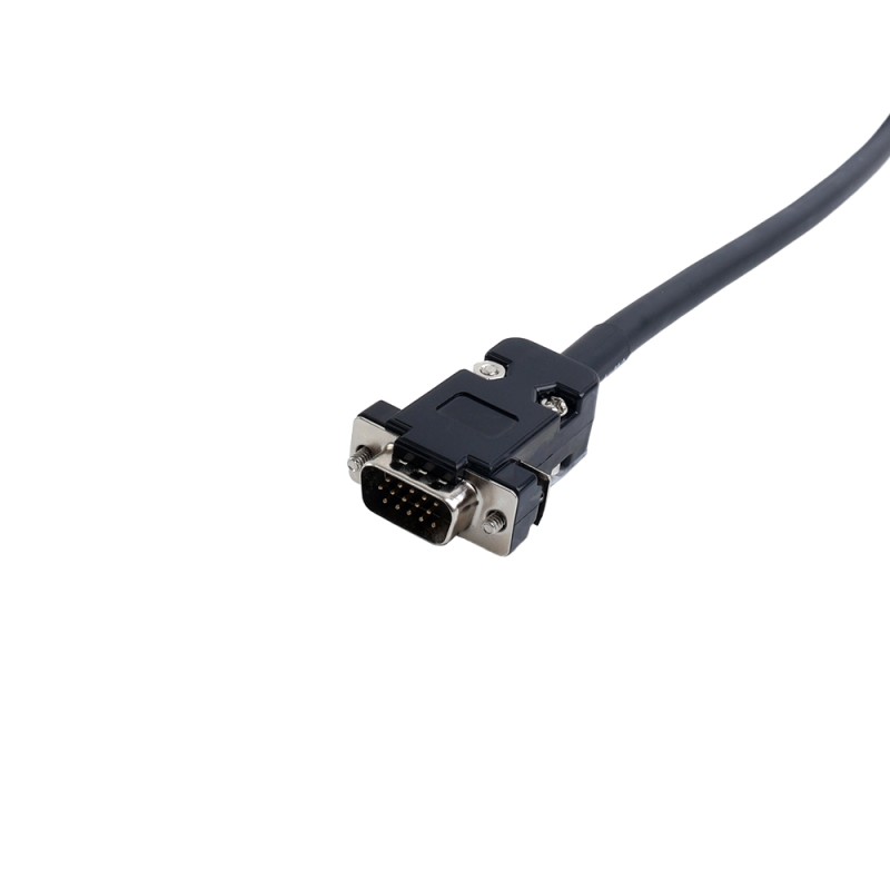 1m (39,37") HDB15 mannelijke naar kale, zeer flexibele afgeschermde kabel D-SUB 15-pins connector - HDB15-1M | StepperOnline