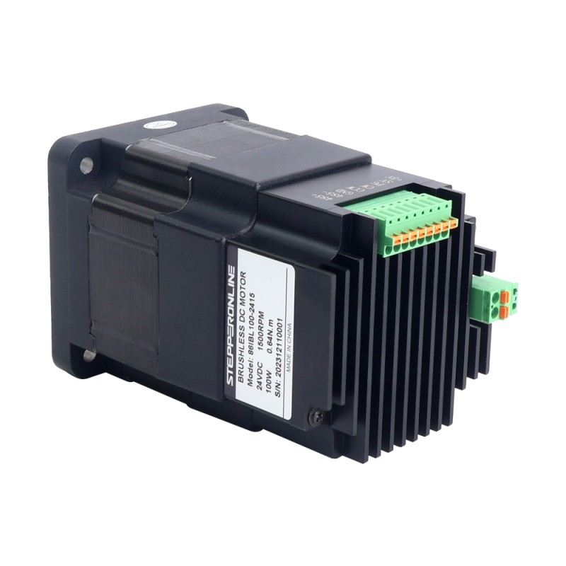 Nema 34 86x86x138mm Geïntegreerde borstelloze gelijkstroommotor 100W 24V 1500RPM 0,64Nm 4,17A w/ Driver