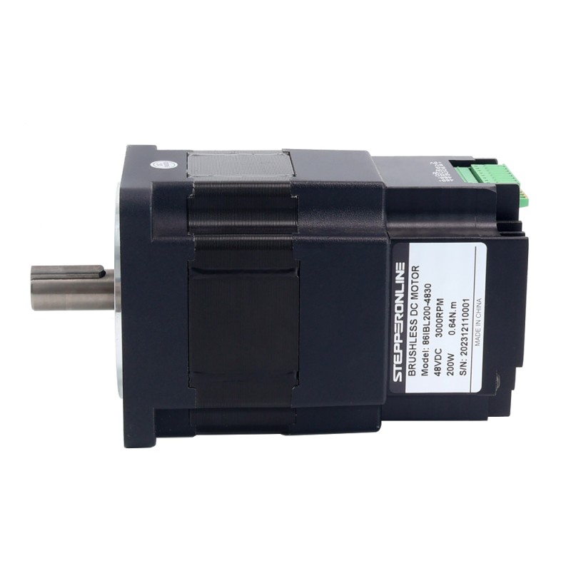 Nema 34 86x86x138mm Geïntegreerde borstelloze gelijkstroommotor 200W 48V 3000RPM 0,64Nm 4,17A w/ Driver