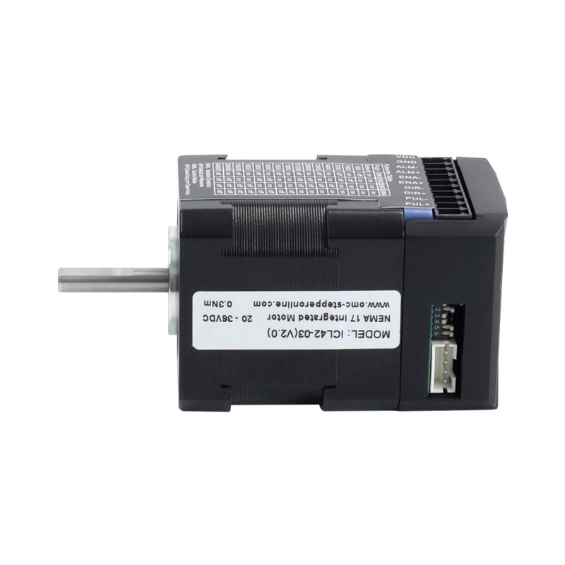 iCL Serie NEMA 17 Geïntegreerde Gesloten Lus Stappenmotor 0.3Nm(42.48oz.in) 20-36VDC met 14-bits Encoder iCL Serie NEMA 17 Geïntegreerde Gesloten Lus Stappenmotor 0.3Nm(42.48oz.in) 20-36VDC met 14-bits Encoder