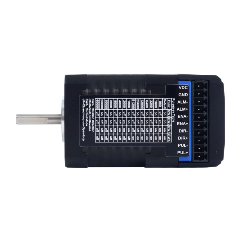 iCL-serie NEMA 17 geïntegreerde stappenmotor met gesloten lus 0,6 Nm (84,96oz.in) 20-36 VDC met 14-bits encoder