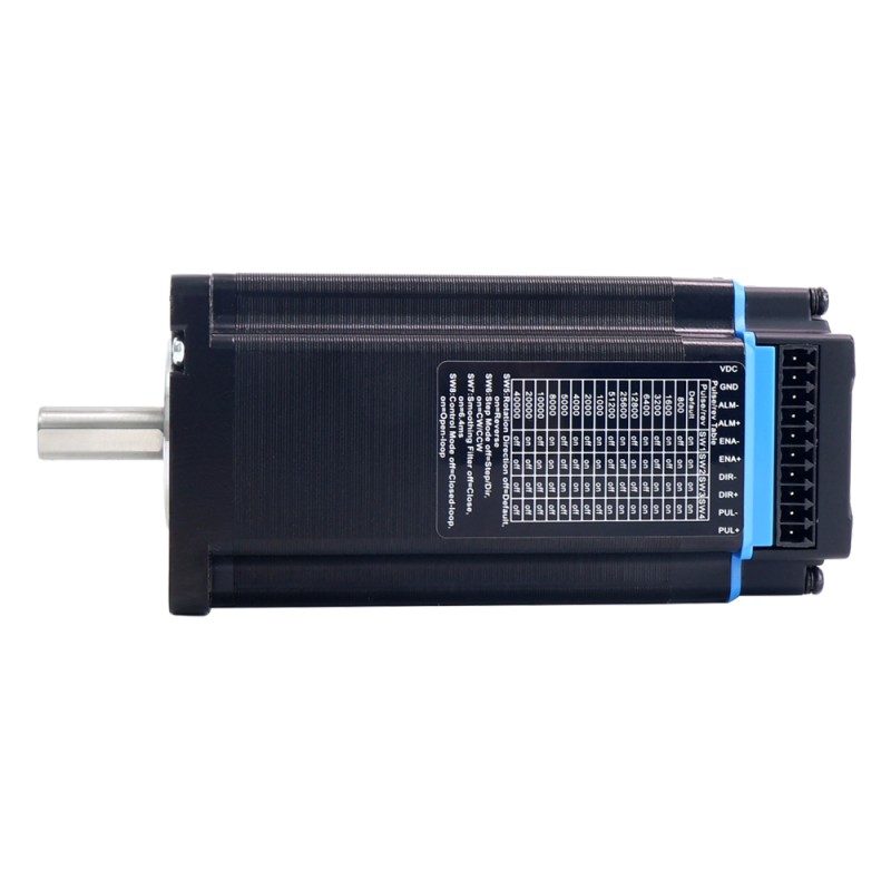 iCL-serie NEMA 24 geïntegreerde stappenmotor met gesloten lus 3,5 Nm (495,64 oz.in) 20-50 VDC met 14-bits encoder iCL-serie NEMA 24 geïntegreerde stappenmotor met gesloten lus 3,5 Nm (495,64 oz.in) 20-50 VDC met 14-bits encoder