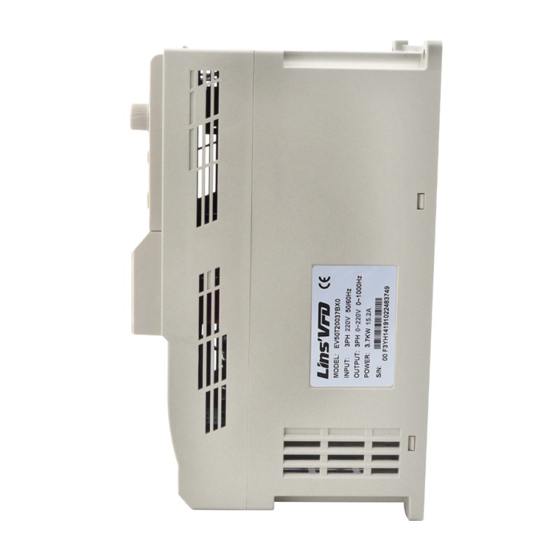 EV50 serie VFD 5HP 3.7KW 15.2A één/drie 220V variabele frequentieaandrijving