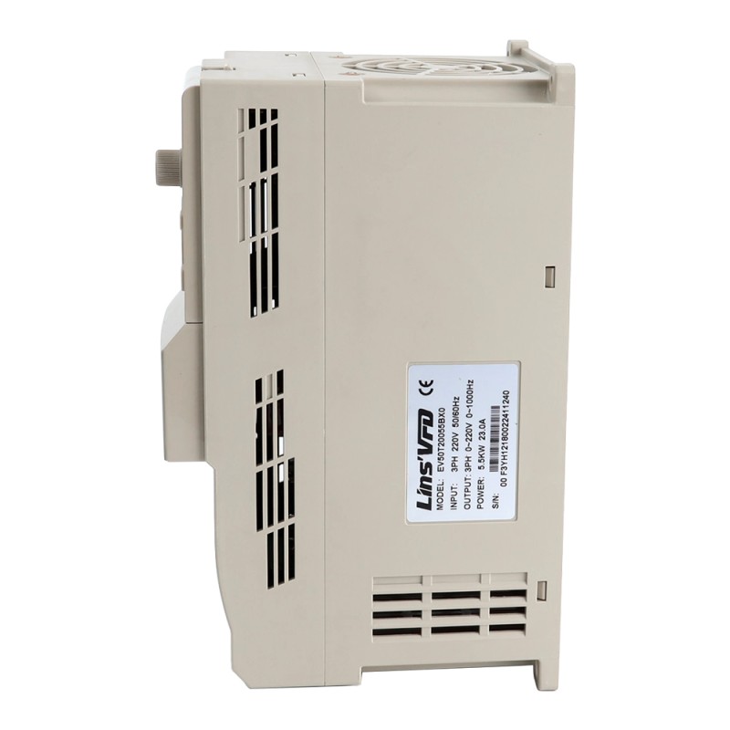 EV50 serie VFD 7.5HP 5.5KW 23A driefasige 220V variabele frequentieaandrijving
