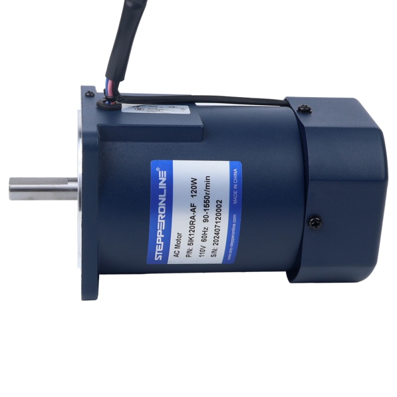 120W 110VAC 60Hz 90-1550RPM 0,72Nm(101,96oz.in) Flens 90mm Eenfasige AC-motor met variabele snelheid - 5IK120RA-AF | StepperOnline
