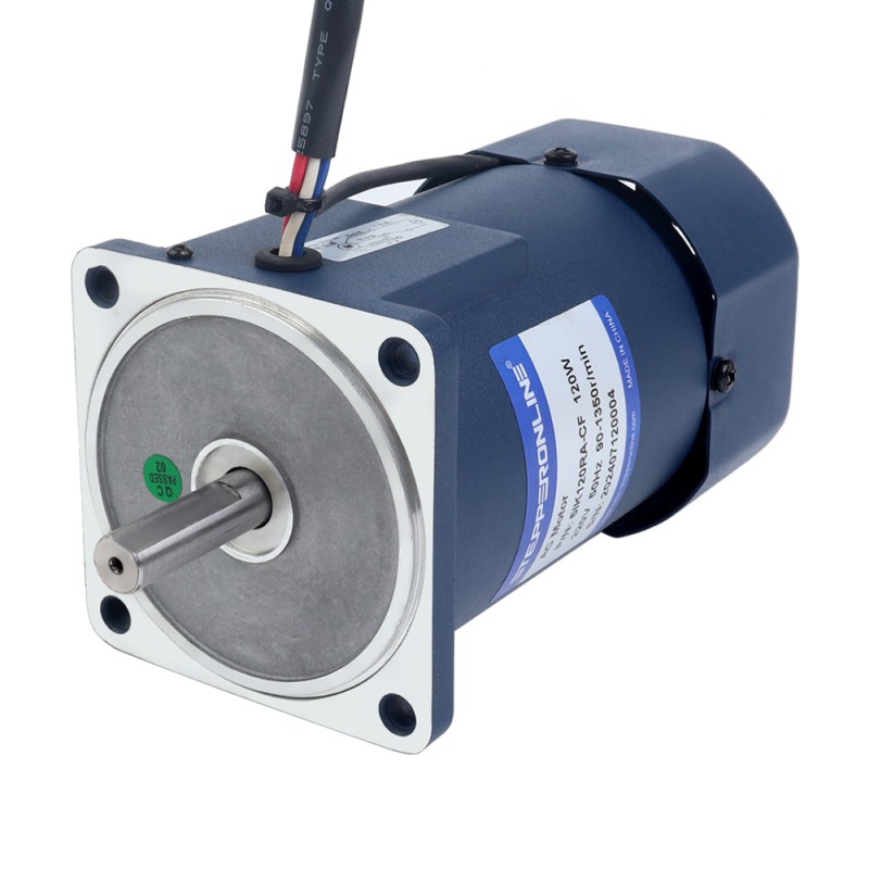 120W 220VAC 50Hz 90-1350RPM 0,90Nm(127,45oz.in) Flens 90mm Eenfasige AC-motor met variabele snelheid - 5IK120RA-CF | StepperOnline