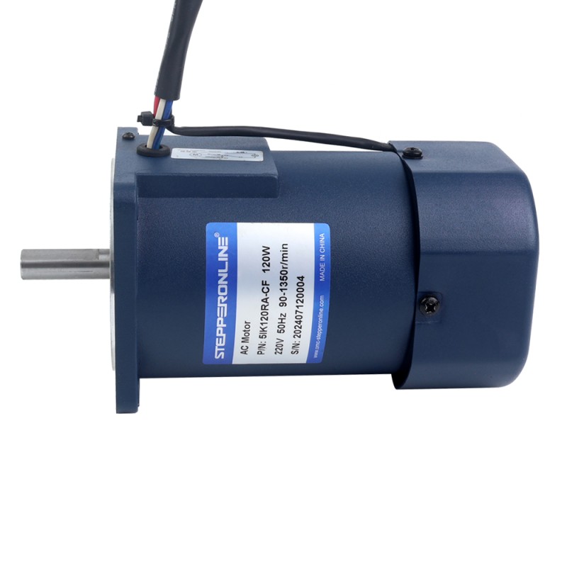 120W 220VAC 50Hz 90-1350RPM 0,90Nm(127,45oz.in) Flens 90mm Eenfasige AC-motor met variabele snelheid - 5IK120RA-CF | StepperOnline