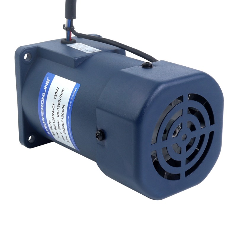 120W 220VAC 50Hz 90-1350RPM 0,90Nm(127,45oz.in) Flens 90mm Eenfasige AC-motor met variabele snelheid - 5IK120RA-CF | StepperOnline
