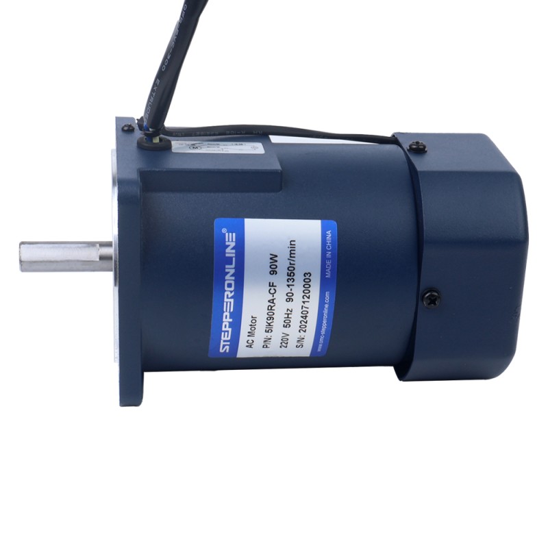 90W 220VAC 50Hz 90-1350RPM 0,675Nm(95,59oz.in) Flens 90mm Eenfasige AC-motor met variabele snelheid - 5IK90RA-CF | StepperOnline