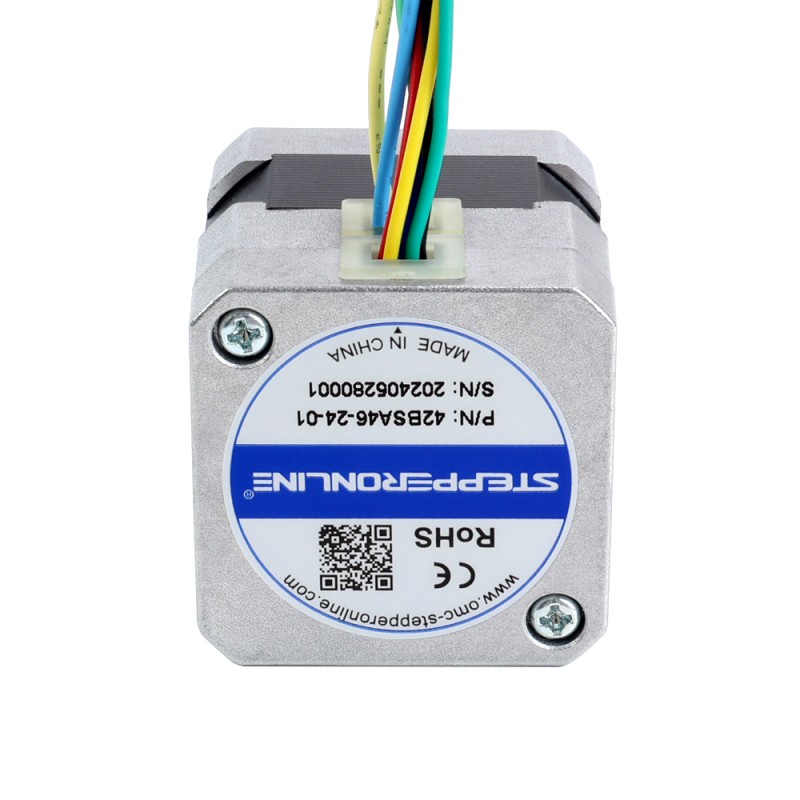 24V 3000RPM 0,08Nm 25W 1,80A 42x42x46mm BLDC-motor - 42BSA46-24-01 | StepperOnline