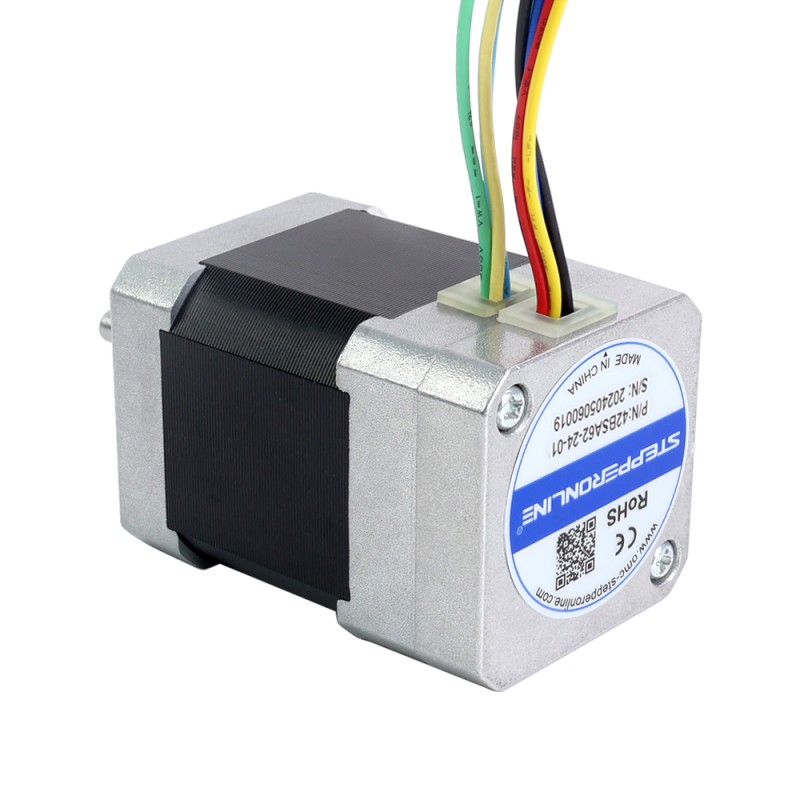 24V 3000RPM 0,16Nm 50W 3,30A 42x42x62mm BLDC-motor - 42BSA62-24-01 | StepperOnline