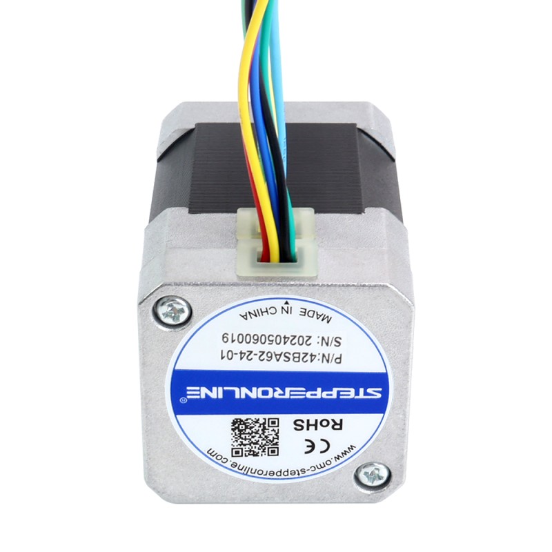 24V 3000RPM 0,16Nm 50W 3,30A 42x42x62mm BLDC-motor - 42BSA62-24-01 | StepperOnline