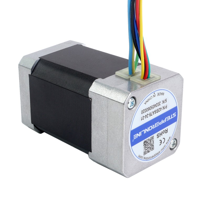 24V 3000RPM 0,24Nm 75W 4,80A 42x42x78mm BLDC-motor - 42BSA78-24-01 | StepperOnline