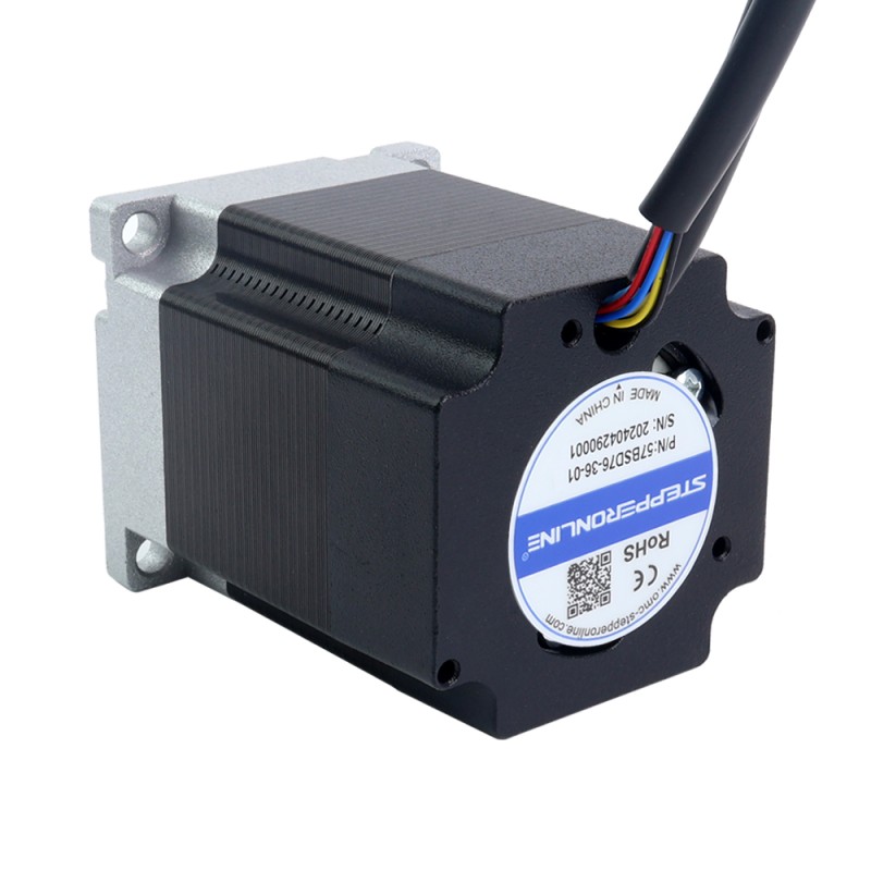 36V 3000RPM 0,3Nm 94W 3,60A 57x57x76mm BLDC-motor - 57BSD76-36-01 | StepperOnline