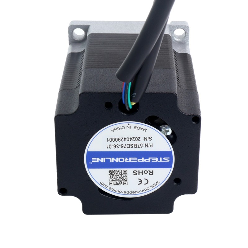 36V 3000RPM 0,3Nm 94W 3,60A 57x57x76mm BLDC-motor - 57BSD76-36-01 | StepperOnline
