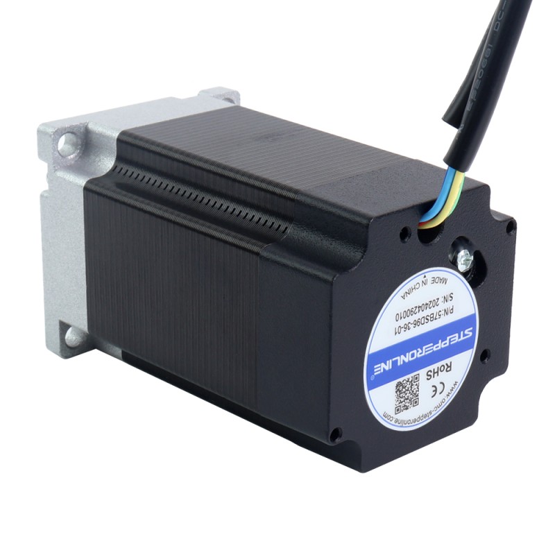 36V 3000RPM 0,45Nm 141W 5,40A 57x57x96mm BLDC-motor - 57BSD96-36-01 | StepperOnline