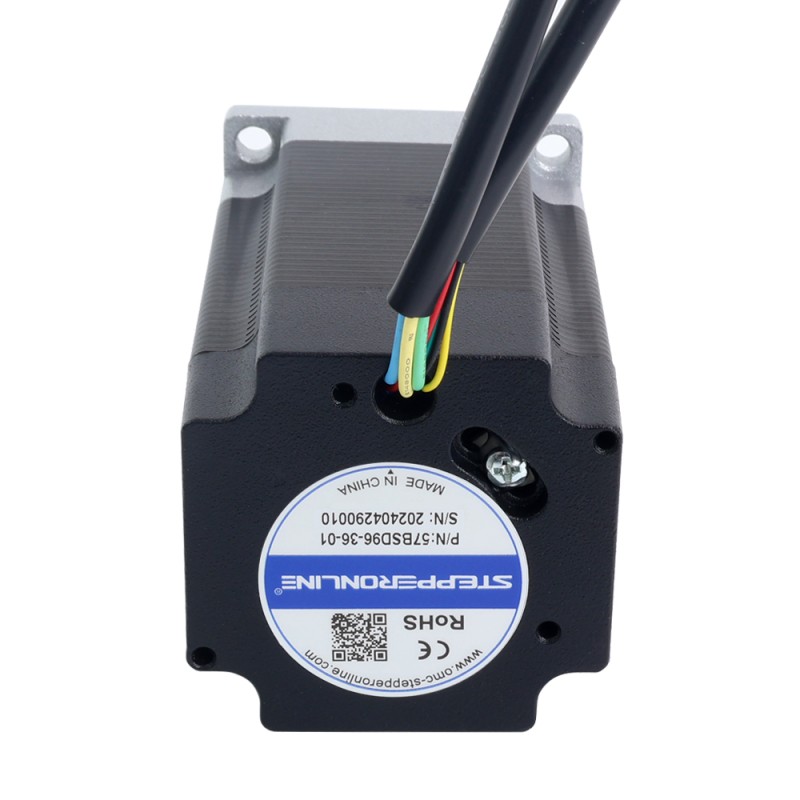 36V 3000RPM 0,45Nm 141W 5,40A 57x57x96mm BLDC-motor - 57BSD96-36-01 | StepperOnline