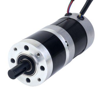 24V 101W ronde BLDC-motor met tandwieloverbrenging 6,90Nm(977.12oz.in) 27:1 ronde planetaire versnellingsbak