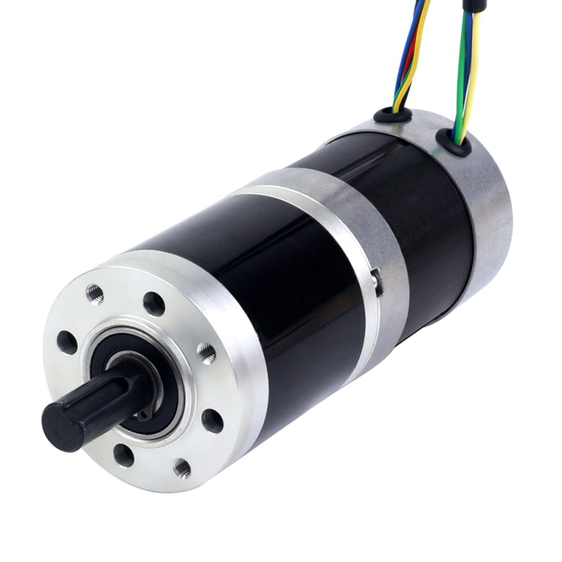 24V 101W ronde BLDC-motor met tandwieloverbrenging 11,42Nm(1617,20oz.in) 51:1 ronde planetaire versnellingsbak - 57BYA74-24-01-PG51 | StepperOnline