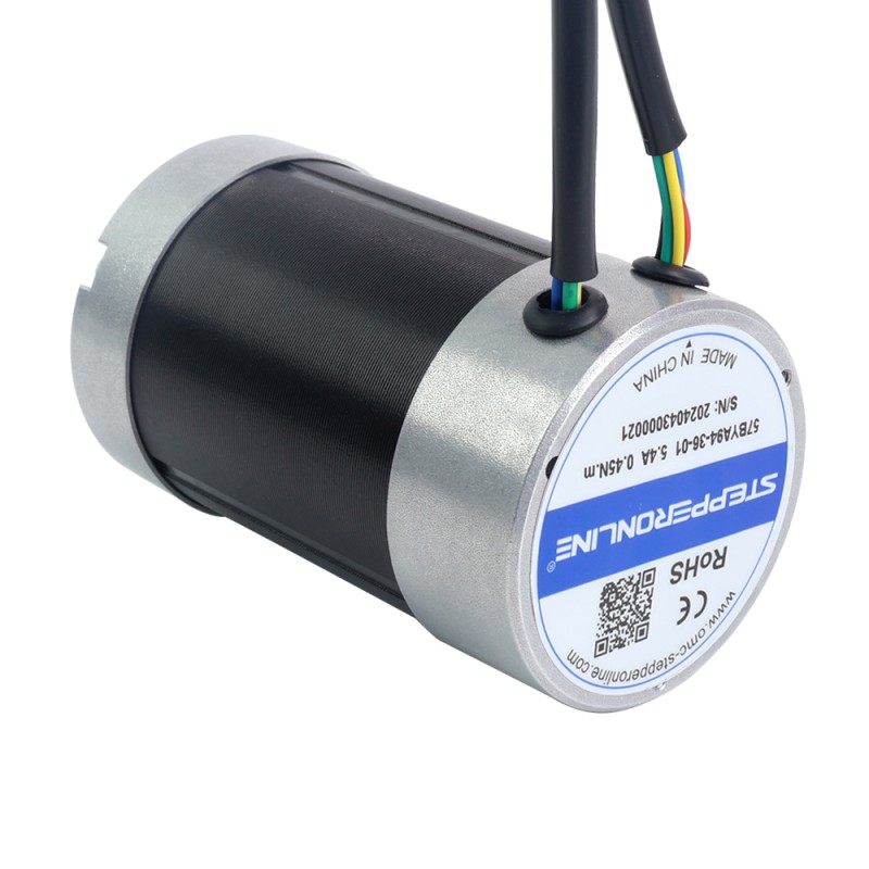 36V 3000 RPM 0,45Nm 141W 5,40A Φ57x93,5mm BLDC-motor - 57BYA94-36-01 | StepperOnline