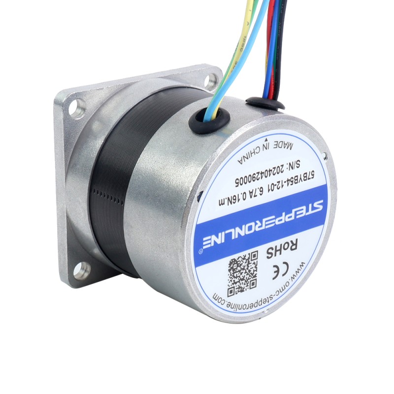 12V 3000 RPM 0,16Nm 50W 6,70A 57x57x53,5mm BLDC-motor - 57BYB54-12-01 | StepperOnline