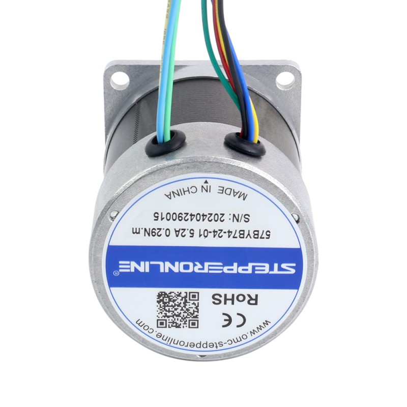 24V 3000 RPM 0,29Nm 91W 5,20A 57x57x73,5mm BLDC-motor - 57BYB74-24-01 | StepperOnline