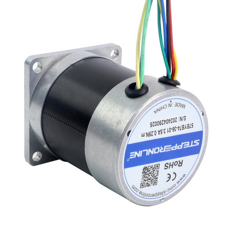 36V 3000 RPM 0,29Nm 91W 3,50A 57x57x73,5mm BLDC-motor - 57BYB74-36-01 | StepperOnline