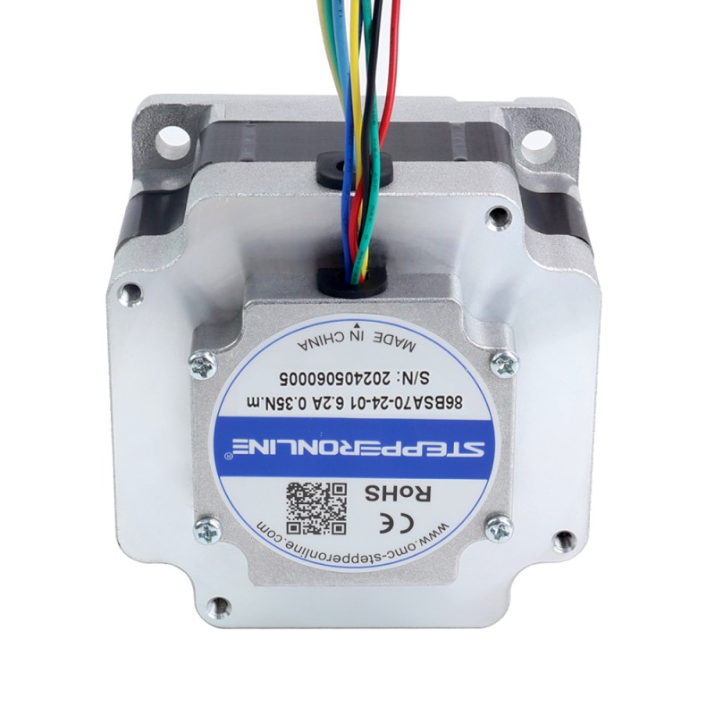 24V 3000RPM 0,35Nm 110W 6,20A 86x86x70mm BLDC-motor - 86BSA70-24-01 | StepperOnline