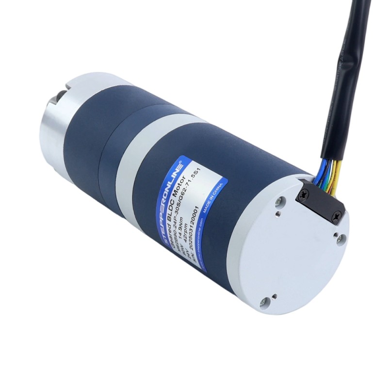 24V 90W 41,9RPM Tandwielborsteloze DC-motor 14,90Nm(2110,01oz.in) 71,5:1 Planetair reductiemechanisme - M62B90-24P-30S/G62-71.5S1 | StepperOnline