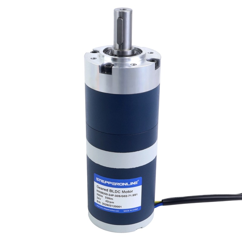 24V 200W 42RPM Tandwielborsteloze DC-motor 33,00Nm(4673,18oz.in) 71,5:1 Planetair reductiemechanisme - M82B200-24P-30S/G82-71.5S1 | StepperOnline 24V 200W 42RPM Tandwielborsteloze DC-motor 33,00Nm(4673,18oz.in) 71,5:1 Planetair reductiemechanisme - M82B200-24P-30S/G82-71.5S1 | StepperOnline