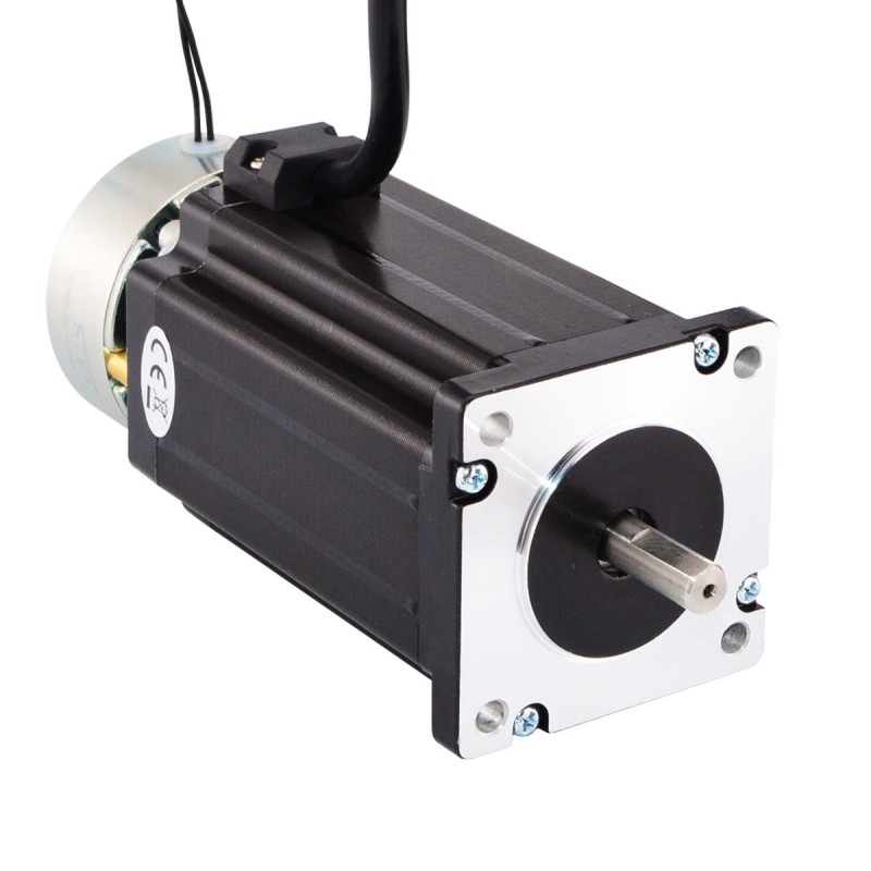 Nema 24-stappenmotor 4,0 Nm (566 oz.in) met wrijvingskoppel van rem 2,0 Nm (283 oz.in)
