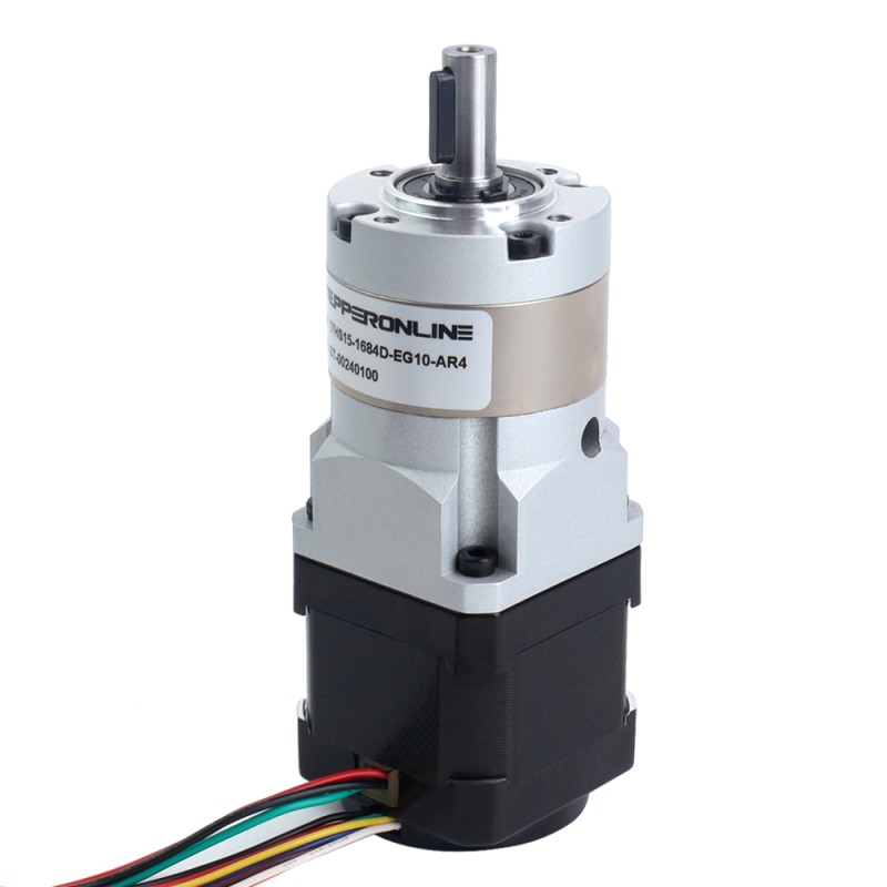 Nema 17 stappenmotor met hoge precisie versnellingsbak overbrengingsverhouding 10:1 en magnetische encoder 1000PPR(4000CPR) - 17HS15-1684D-EG10-AR4 | StepperOnline