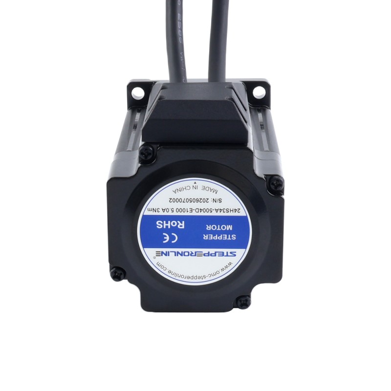 S Serie Standaard Nema 24 gesloten lus stappenmotor 3,0Nm(424,83oz.in) encoder 1000PPR(4000CPR) - 24HS34A-5004D-E1000 | StepperOnline