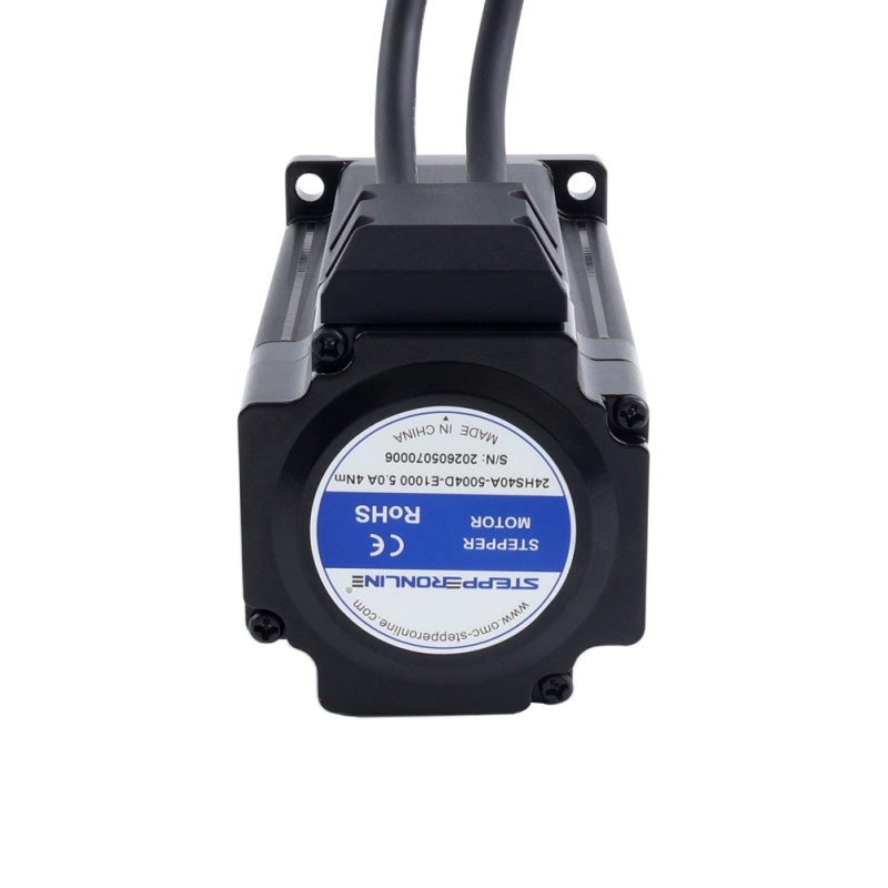 S Serie Standaard Nema 24 gesloten lus stappenmotor 4,0Nm(566,45oz.in) encoder 1000PPR(4000CPR) - 24HS40A-5004D-E1000 | StepperOnline