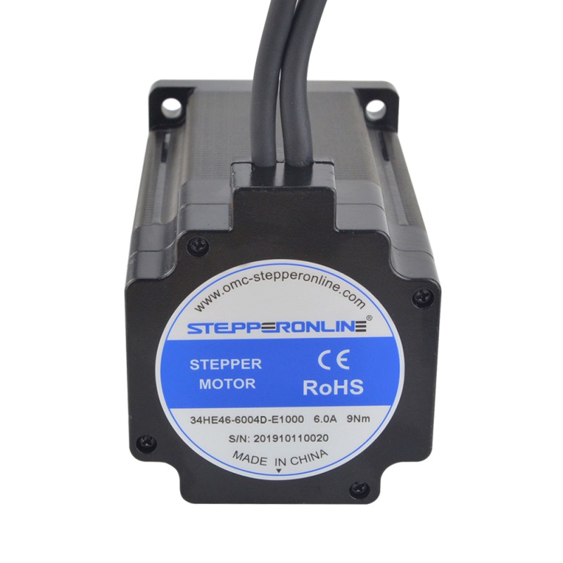 E-serie Nema 34 Gesloten Lus Stappenmotor 9Nm (1274.5oz.in) Encoder 1000PPR (4000CPR)