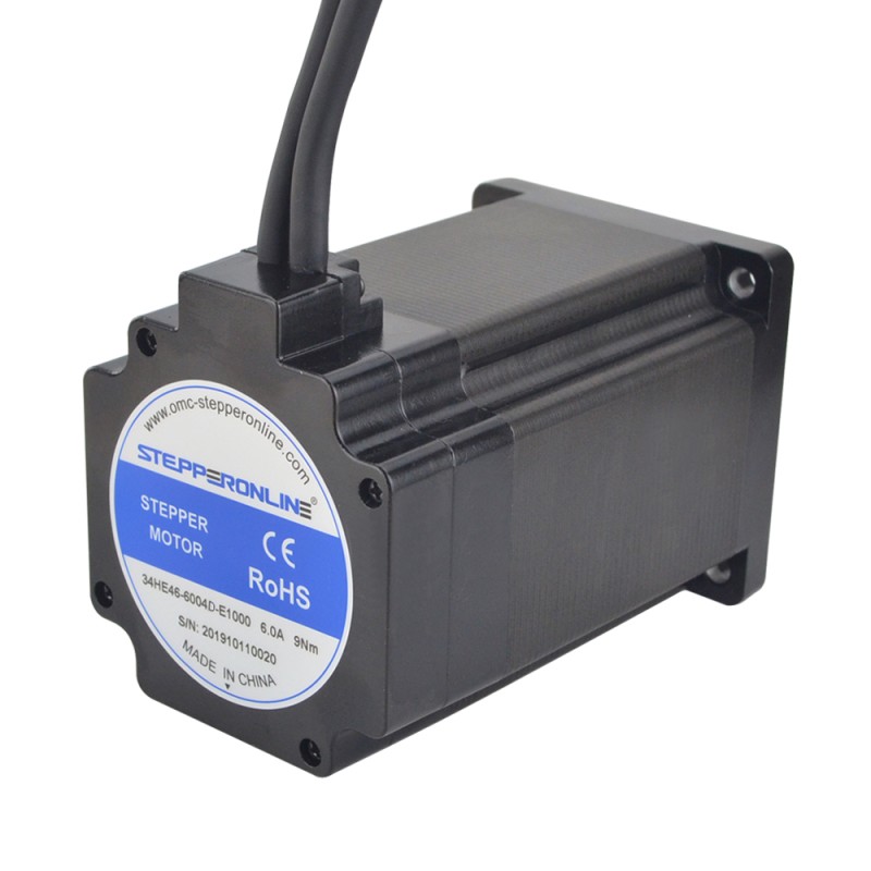 E-serie Nema 34 Gesloten Lus Stappenmotor 9Nm (1274.5oz.in) Encoder 1000PPR (4000CPR)