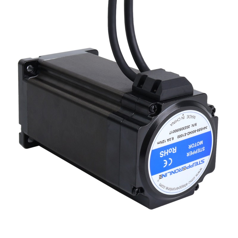 S-serie Nema 34 Closed Loop stappenmotor 12.0 Nm (1699.34oz.in) Encoder 1000PPR (4000CPR)