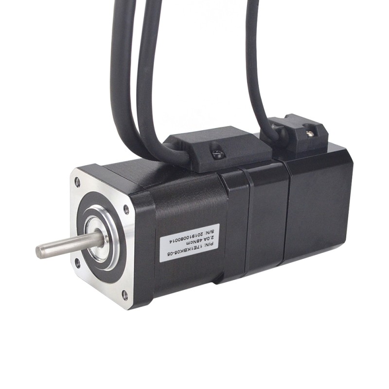 P serie Nema 17 Gesloten Lus Stappenmotor 48Ncm (67.99oz.in) met elektromagnetische rem