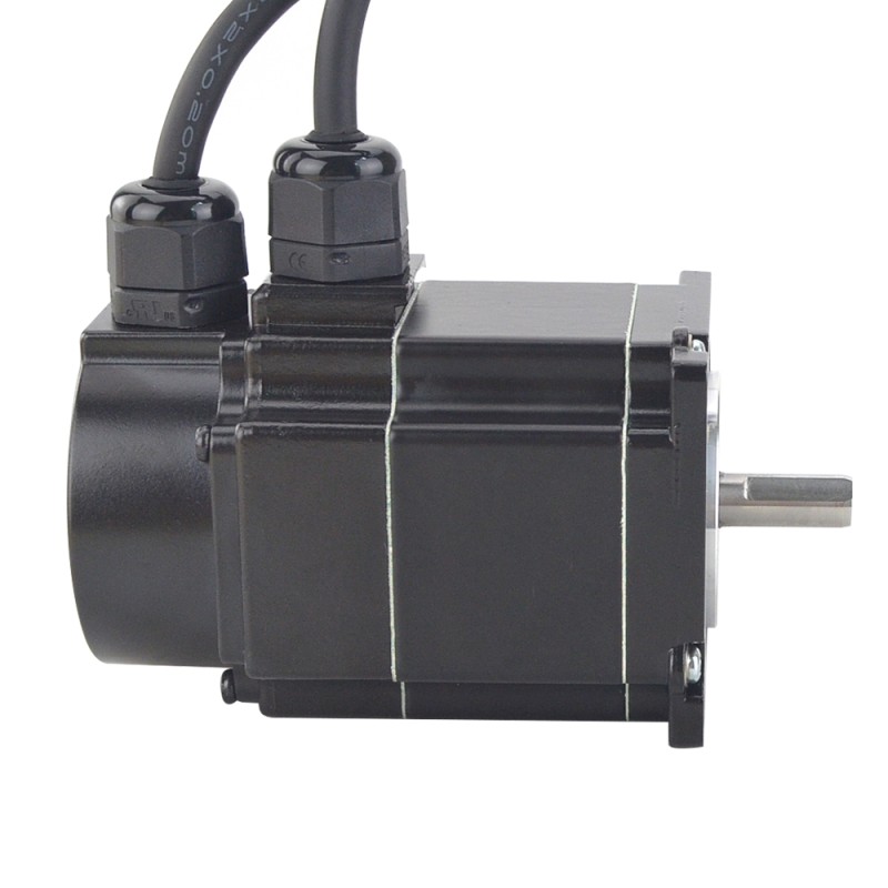 P-serie IP65 Waterdichte Nema 23 Gesloten Lus Stappenmotor 1.2Nm (169.97oz.in) met Encoder 1000PPR (4000CPR)